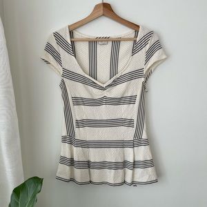 Anthropologie "Postmark" Striped Top - M